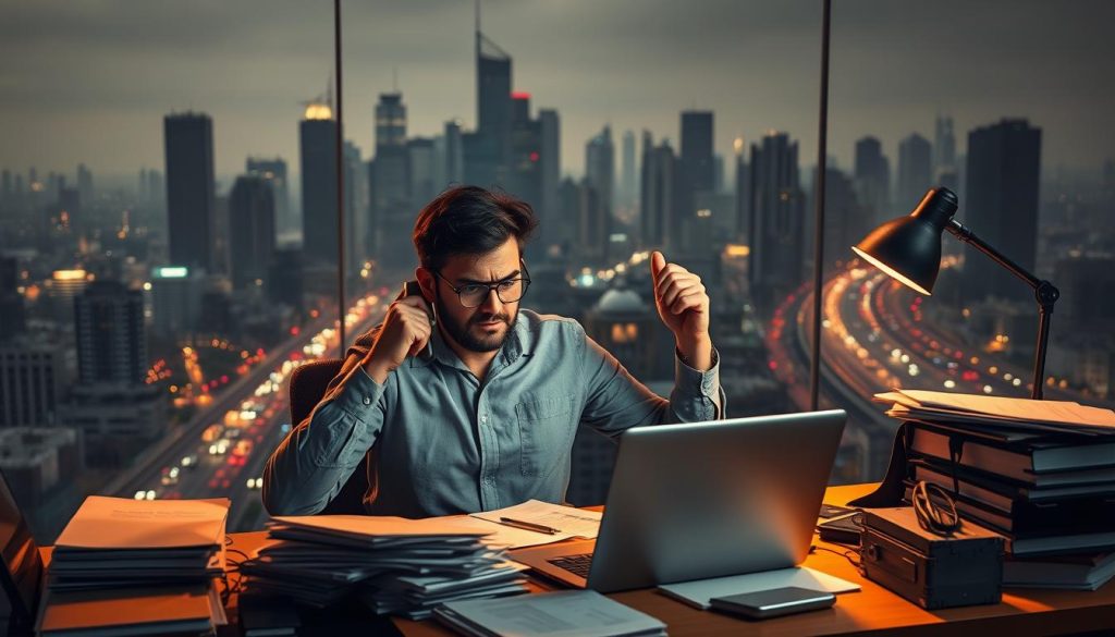 freelancer managing workload and stress