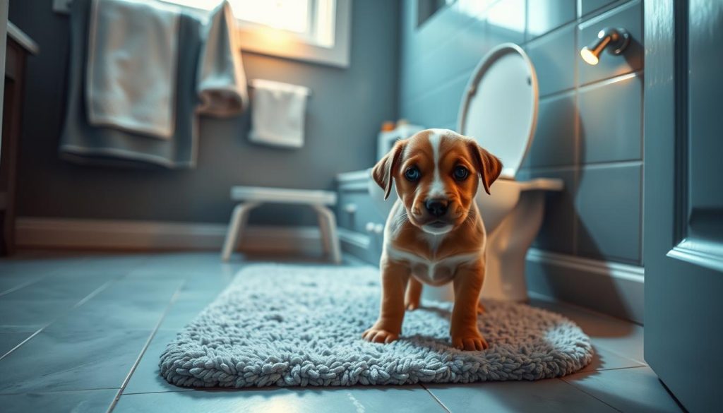 nighttime bathroom routine for puppies