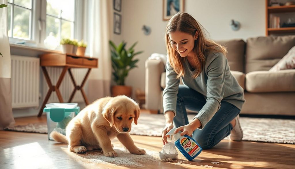 responding to puppy accidents