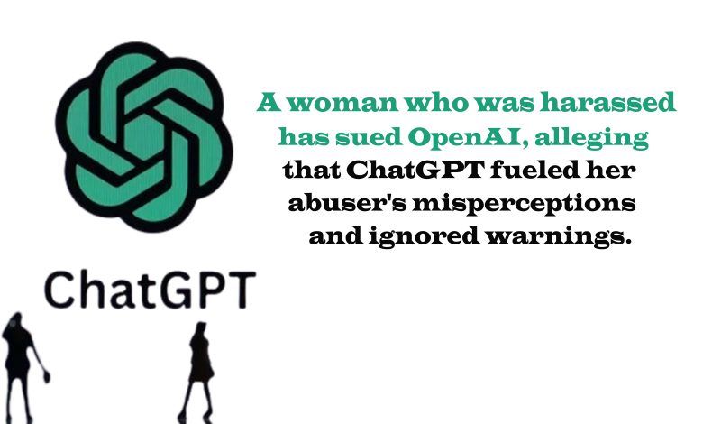 A graphic image from the news of a woman who was harassed suing Open AI