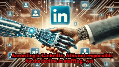 A graphic representation of the data, which LinkedIn reports shows is not yet directly responsible for the decline in staffing or hiring