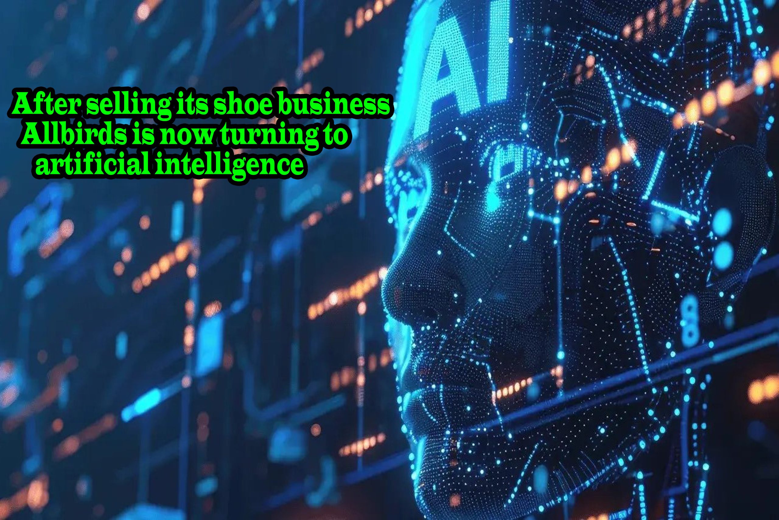 A symbolic image of Allbirds' new journey towards artificial intelligence (AI) after selling its shoe business