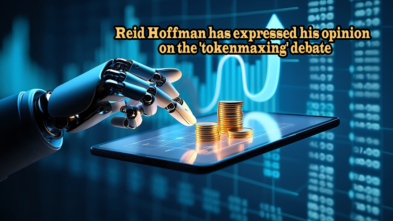 A graphic illustration of Reid Hoffman's own opinion and analysis on the 'tokenmaxing' debate
