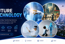 Future technology in 2026 featuring AI ,robotics, quantum computing and emerging innovations.