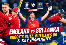 England vs Sri Lanka T20I 2026 Harry Brook celebration