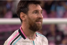 Lionel Messi wearing Inter Miami jersey against Nashville in 2026