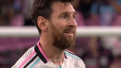 Lionel Messi wearing Inter Miami jersey against Nashville in 2026