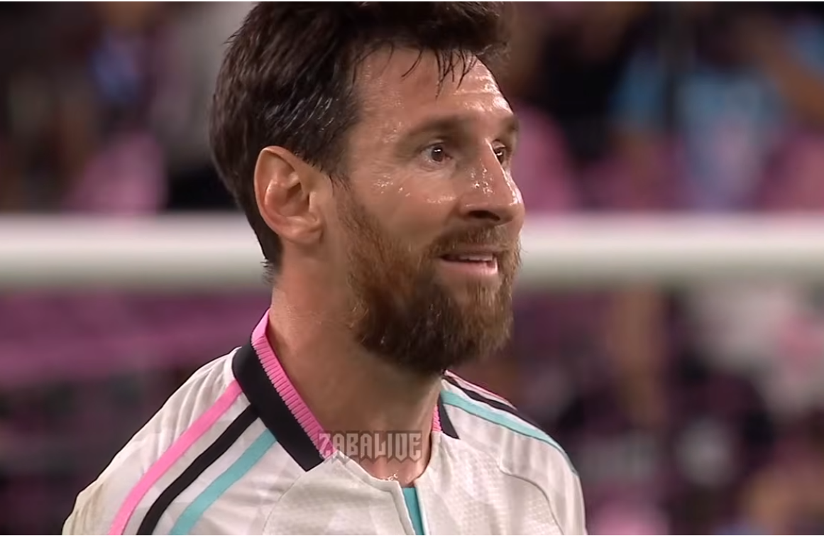 Lionel Messi wearing Inter Miami jersey against Nashville in 2026