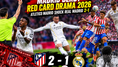 Madrid Derby Red Card Drama 2026 between Atletico Madrid and Real Madrid