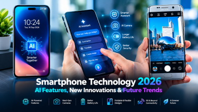 Smartphone technology 2026 with AI features and modern mobile innovations