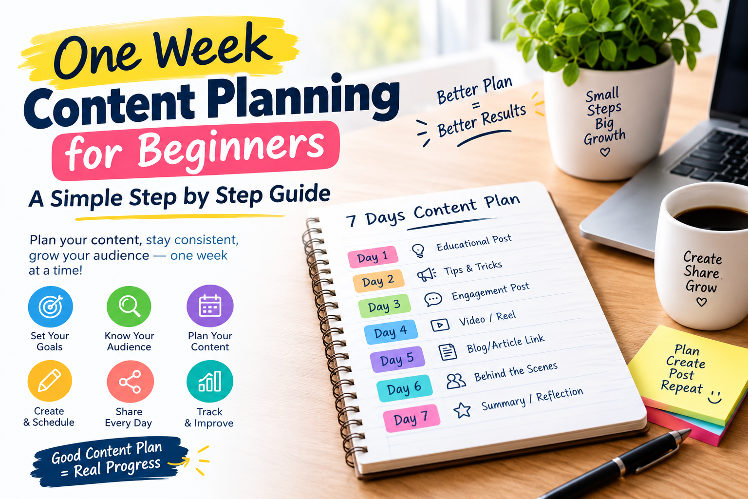 One Week Content Planning for Beginners: A Simple Step by Step Guide